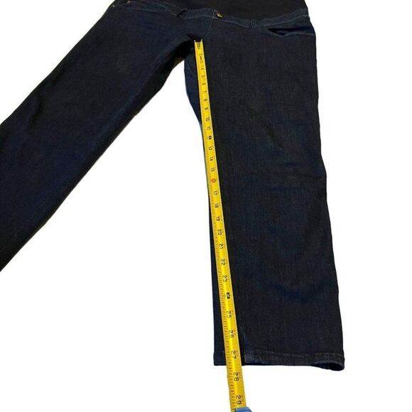 Sezane Denim Maternity Dark Jeans Mommy Pants Size 35 Large Pregnancy Clothing - Picture 8 of 10